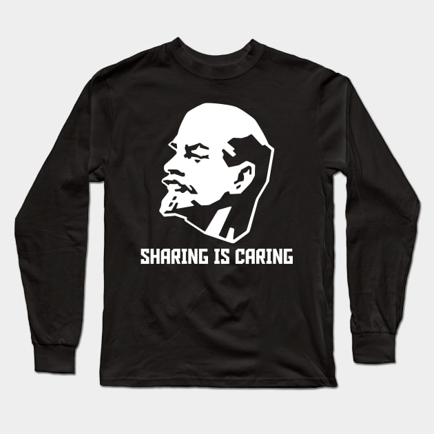 Sharing is Caring - Lenin Communist Long Sleeve T-Shirt by kaliyuga